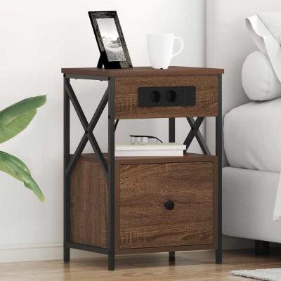 Bedside cabinet 2 pcs Brown...