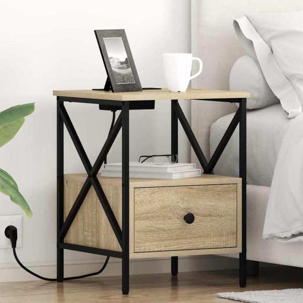 Bedside cabinet 2 pcs Sonoma oak 41.5 x 40.5 x 55 cm