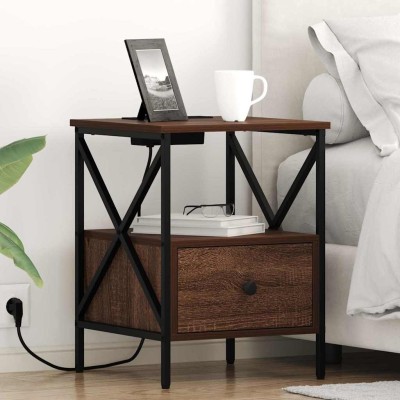 Bedside cabinet 2 pcs Brown...