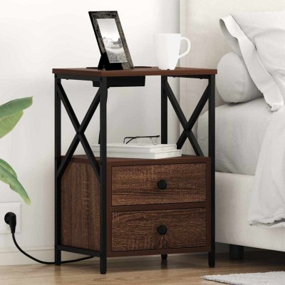 Bedside cabinet 2 pcs Brown...