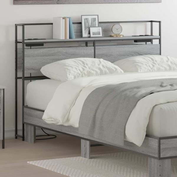 Storage headrest Gray sonoma oak Treated wood