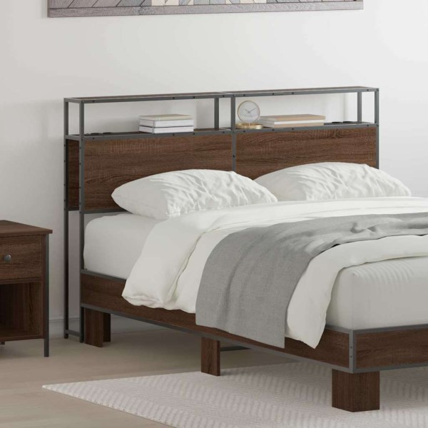 Storage headrest brown oak Treated wood