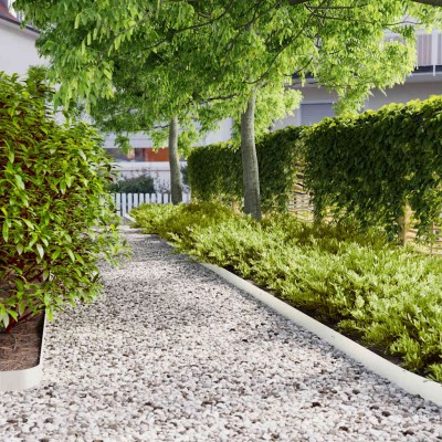lawn edging 50 pcs white...