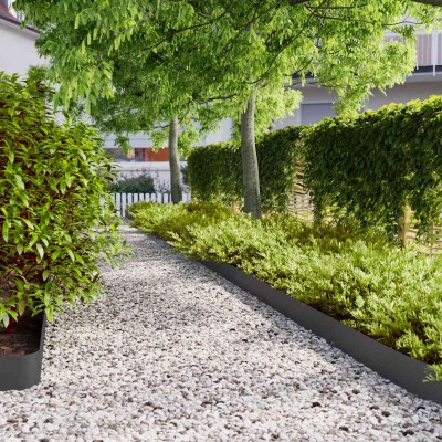 lawn edging 50 pcs Black...
