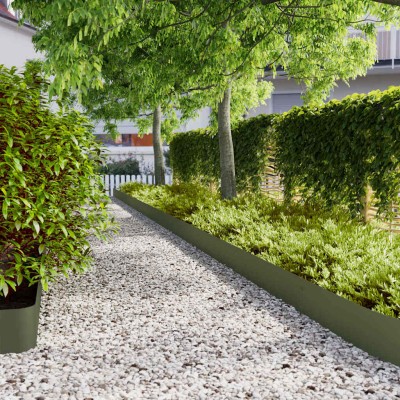 lawn edging 30 pcs Olive...