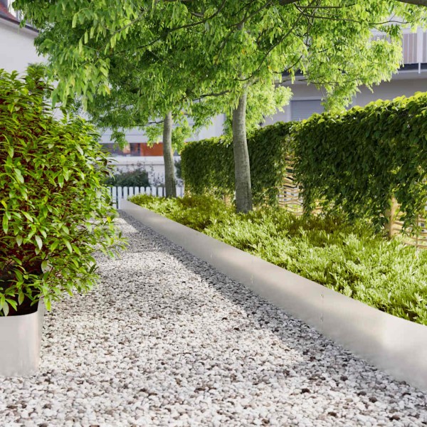 Lawn edging 20 pcs 25x103 cm Stainless steel