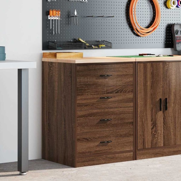 Garage wardrobe, 60x51x85 cm, solid pine wood
