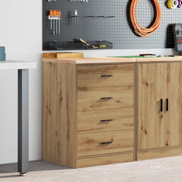 Garage wardrobe, 60x51x85 cm, solid pine wood