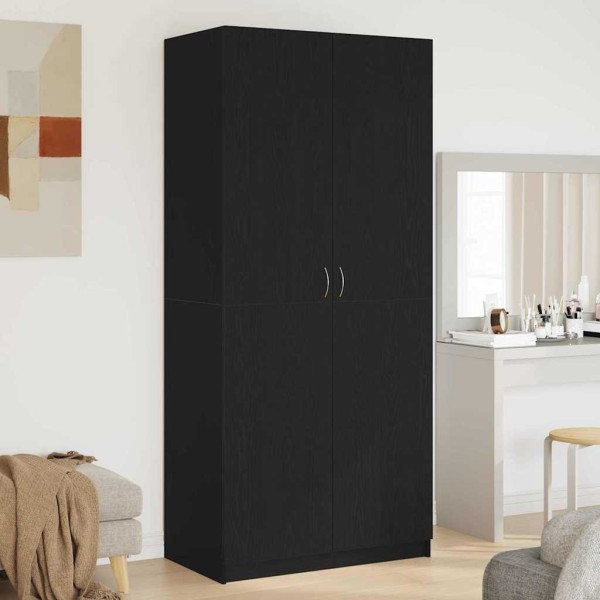 Wardrobe Black oak 90 x 52 x 200 cm Treated wood