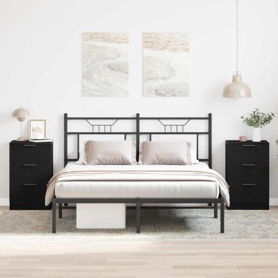 Bedside cabinet 2 pcs Black...