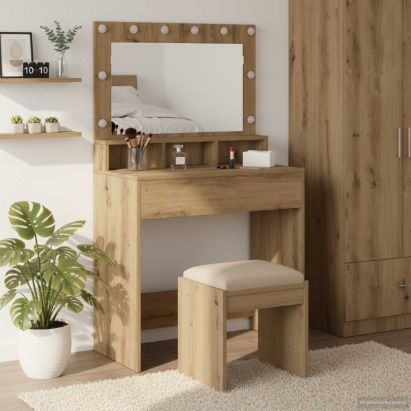 Dressing table with shelf Artisan oak 75.5 x 41 x 135 cm