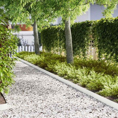 Lawn edge 30 pcs White 100...