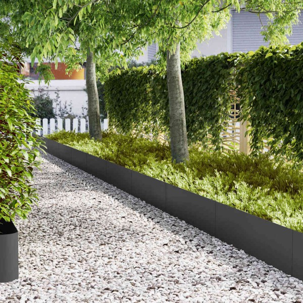 Lawn edge 20 pcs Black 100 x 0.05 x 30 cm