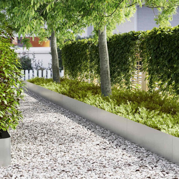 Lawn edge 20 pcs Silver 100 x 0.05 x 30 cm Galvanized steel