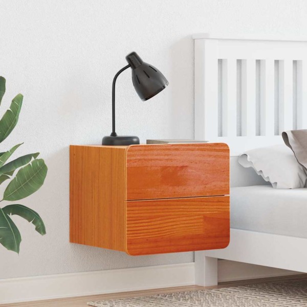 Bedside table with 2 drawers Brown 39 x 34 x 33 cm