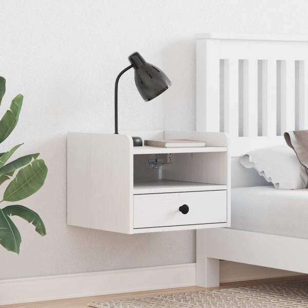 Bedside table 2 pcs White 38 x 36 x 29.5 cm Solid pine