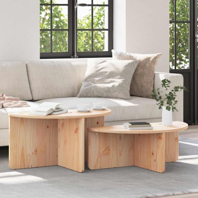 Coffee table 2 pcs Natural...