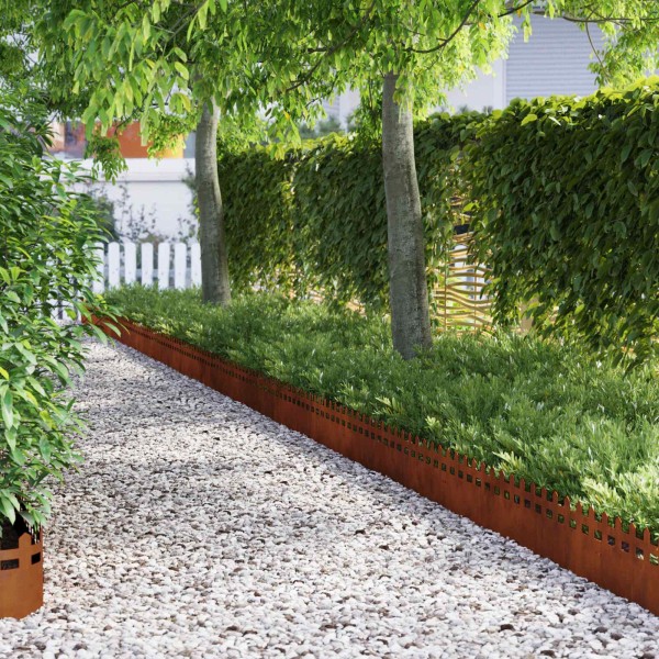 Lawn curbs 20 pcs Rusty 103 x 0.05 x 22 cm