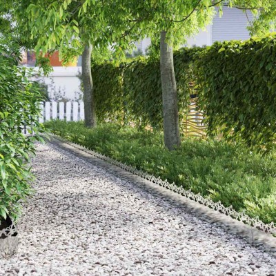 Lawn curbs 30 pcs Silver...