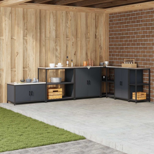 Kitchen storage Anthracite 90 x 50 x 92 cm Steel