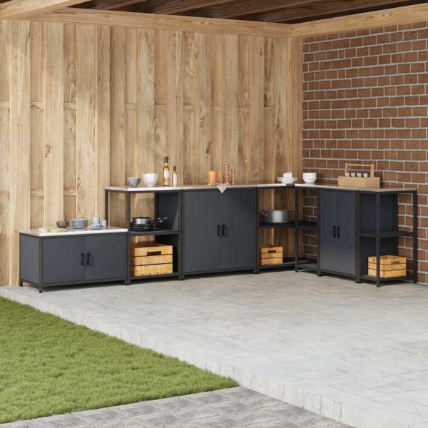 Kitchen storage Anthracite 60 x 50 x 92 cm Steel