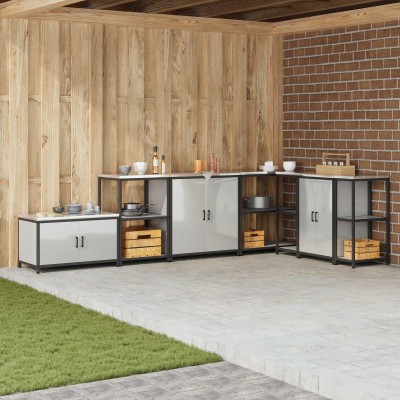 Kitchen storage with shelf...
