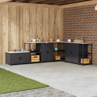 Kitchen storage with shelf...