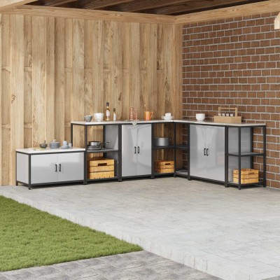 Kitchen storage with shelf...