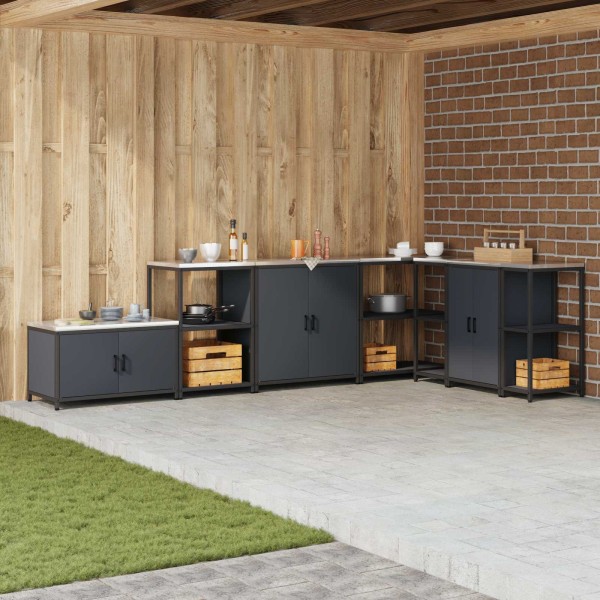 Kitchen storage Anthracite 90 x 50 x 53 cm Steel