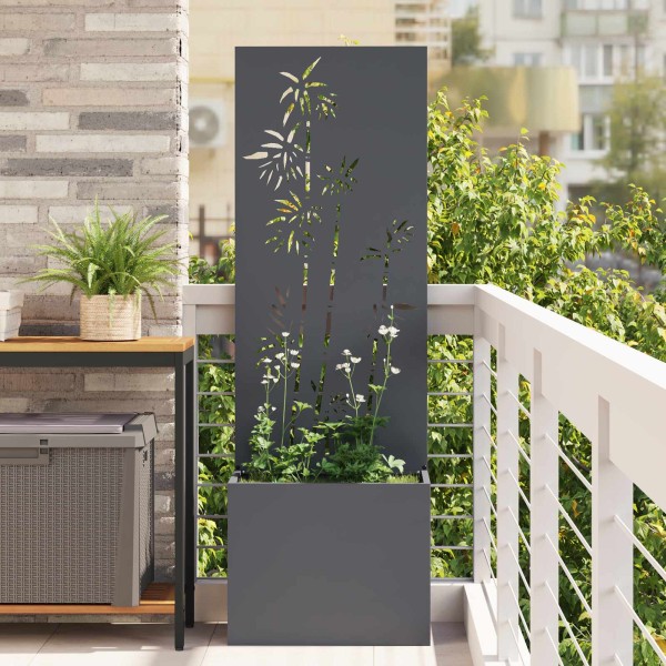 Garden Privacy screen Flower Anthracite 50 x 32 x 150 cm