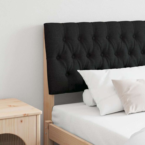 Upholstered headboard Black 180 cm Solid pine wood