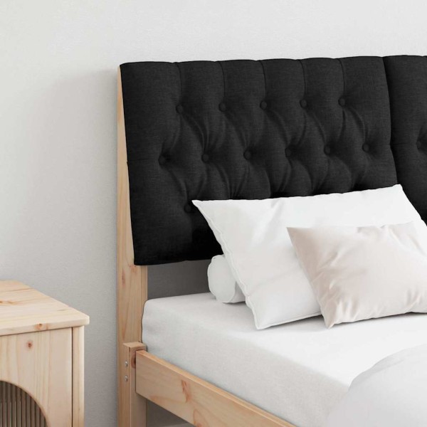 Upholstered headboard Black 160 cm Solid pine wood
