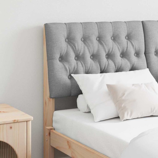 Upholstered headboard Light gray 135 cm
