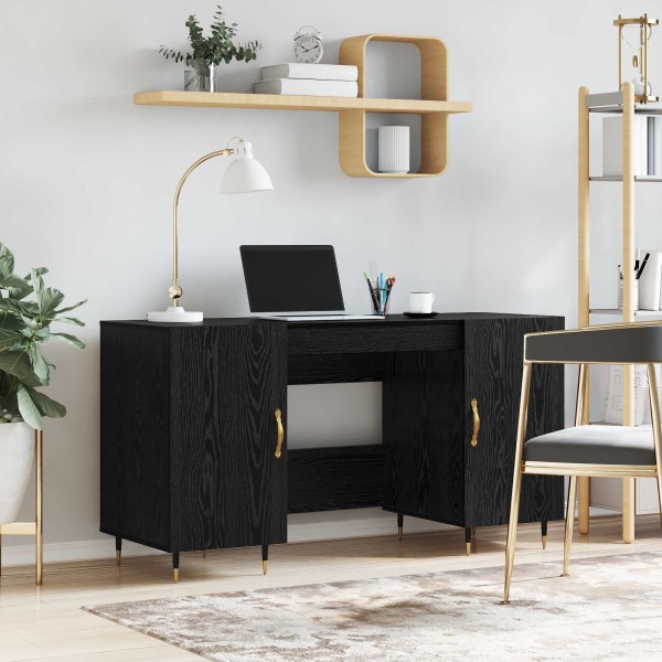 Table black oak 140 x 50 x 75 cm Treated wood