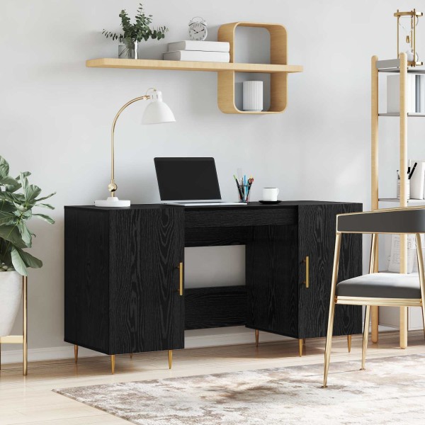Table black oak 140 x 50 x 75 cm Treated wood