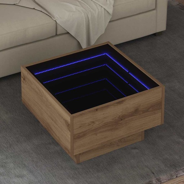 Artisan oak coffee table 50 x 50 x 30 cm