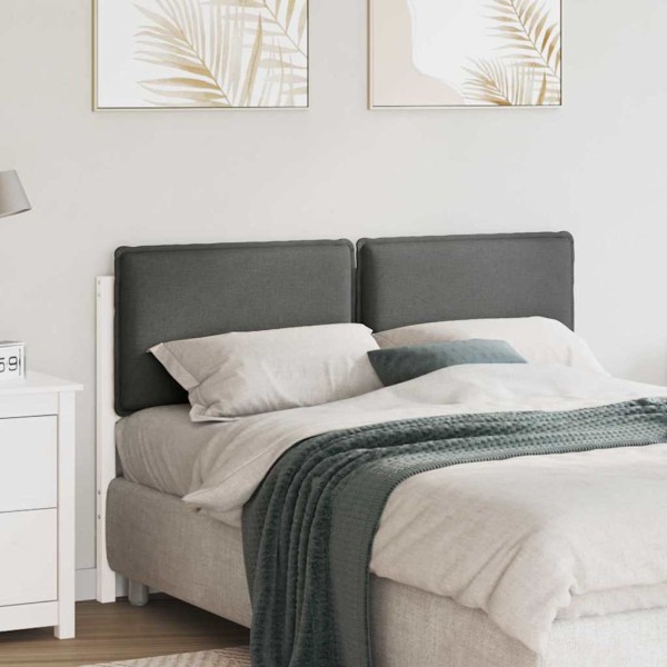 Upholstered headboard White and light gray 160 cm