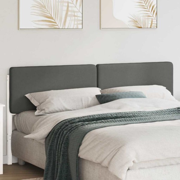 Upholstered headboard White and light gray 200 cm