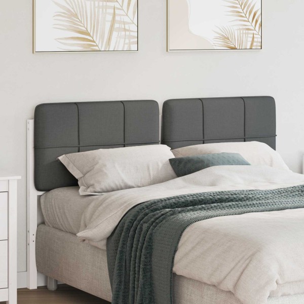 Upholstered headboard White and light gray 160 cm