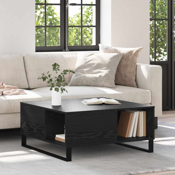 Coffee table Black oak 80 x 80 x 36.5 cm