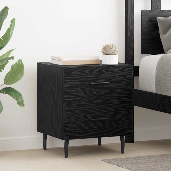 Bedside cabinet 2 pcs Black oak 40 x 35 x 47.5 cm