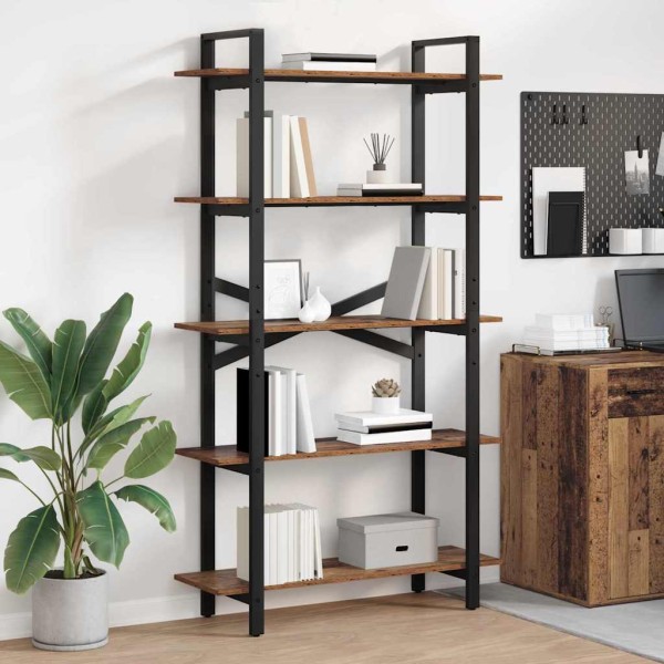 Bookshelf Ancient wood 100 x 33.5 x 178 cm