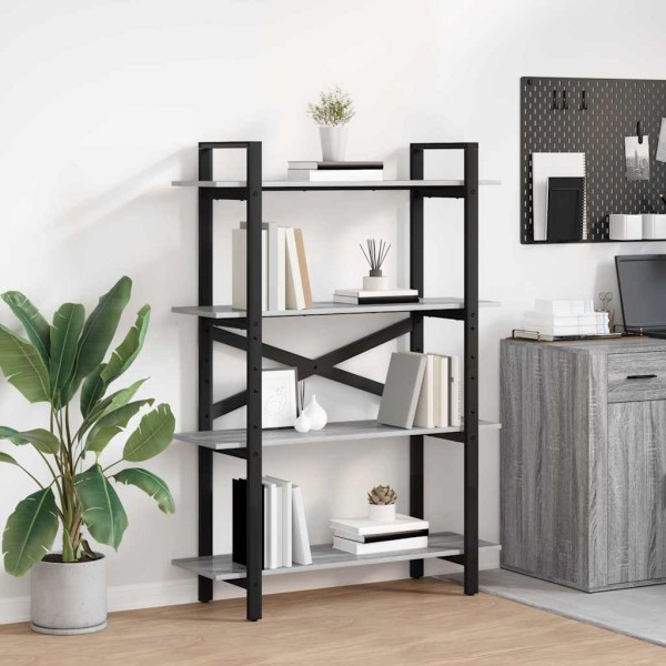 Bookshelf Gray Sonoma 100 x 33.5 x 140 cm