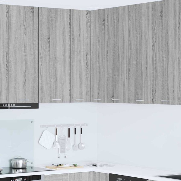 Hanging cabinet Gray Sonoma and white 57 x 57 x 100 cm