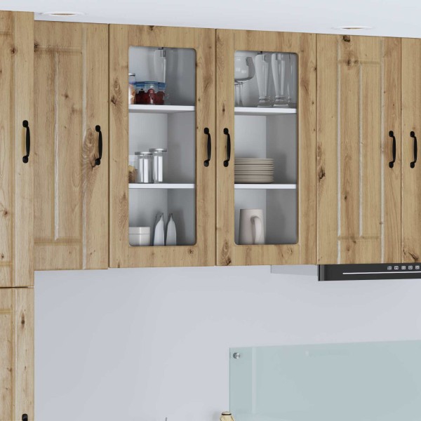 Wall glass cabinet LUCCA 2 pcs Artisan oak