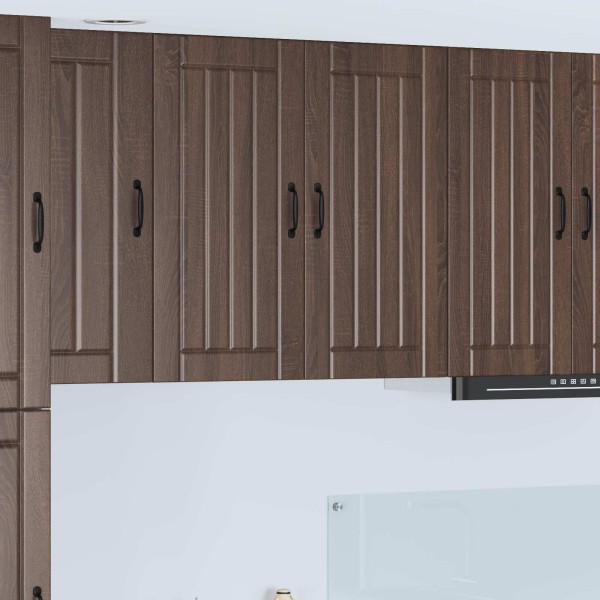 Wall cabinet LUCCA Brown oak 80 x 31 x 80 cm
