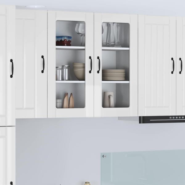 Wall glass cabinet LUCCA Ultra glossy white