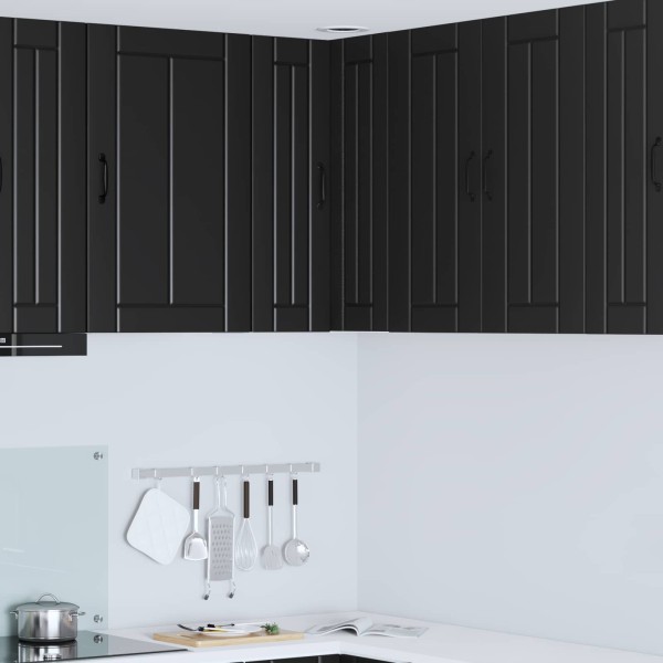 Wall corner cabinet LUCCA Black 57 x 57 x 80 cm