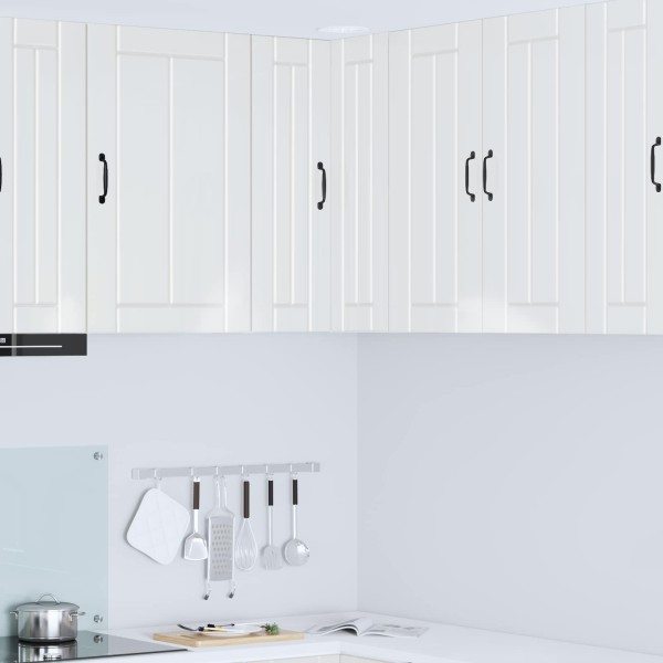 Wall-mounted corner cabinet LUCCA High-gloss white