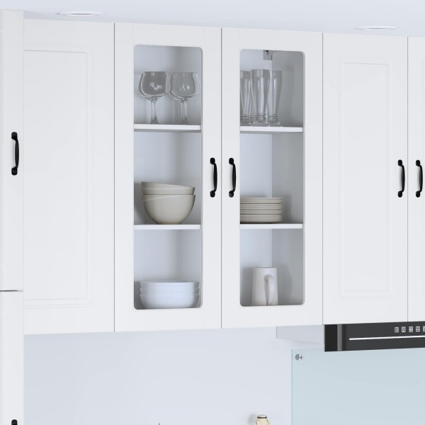 Wall glass cabinet LUCCA Ultra glossy white